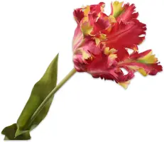 Silk-ka kunsttak tulp 71cm rood, geel - afbeelding 1