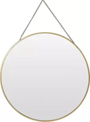 Spiegel ronde vorm met ketting - afbeelding 1