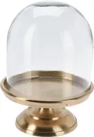 Stolp aluminium rond 16x22cm transparant, goud kopen?