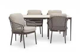 Tierra Outdoor diningset juno 160 elegante chocolat kopen?