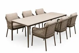 Tierra Outdoor diningset juno 220 elegante chocolat kopen?