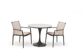 Trestino diningset fayet 90 latour antraciet, beige kopen?