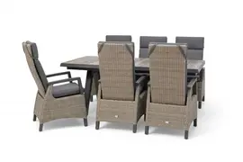 Trestino diningset vesoul barree (6 zitplaatsen antraciet kopen?