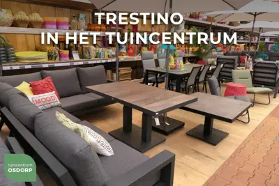 Trestino verstelbare lounge tuintafel codell pop-up 90x90x71cm antraciet - afbeelding 5