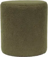 Unique Living poef polyester teddy 35x38cm winter green kopen?