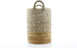Van der Leeden Mand Sulawesi Abaca Naturel met Schelpen – Ø38 x H47 cm kopen?