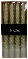 Van Manen dinerkaars twist 20cm groen 4 stuks kopen?