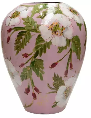 Vase The World vaas glas kander rosehip 27.5x35cm light pink