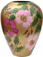 Vase The World vaas glas kander rosehip 33.5x43cm gold - afbeelding 1