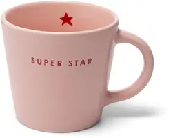 Vondels cappuccinokop keramiek super star 9x9.5cm pink  - afbeelding 1