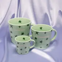 Vondels espressokop keramiek love you stars 5.5x7.5cm light green  - afbeelding 2