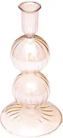Vondels kandelaar glas bubble 9x19cm luster amber kopen?