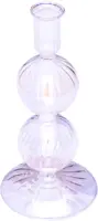 Vondels kandelaar glas bubble 9x19cm luster transparant kopen?