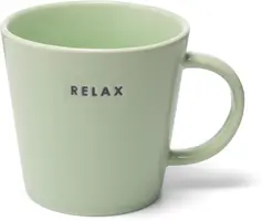 Vondels theekop keramiek relax 10x11cm light green  - afbeelding 1