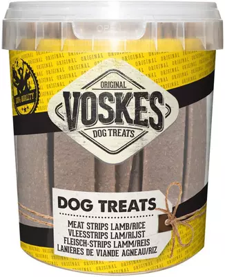 Voskes vleesstrips lam/rijst 600gr