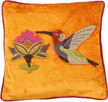 Werner Voss kussen kolibrie 45x45cm oranje kopen?