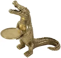 Werner Voss ornament polyresin krokodil morty 60x32x53cm goud kopen?