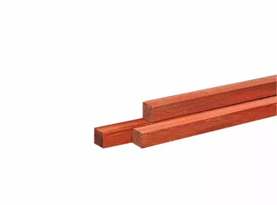 Woodvision azobé (hardhout vierkante paal fijnbezaagd 4x4x150 cm onbehandeld - afbeelding 1