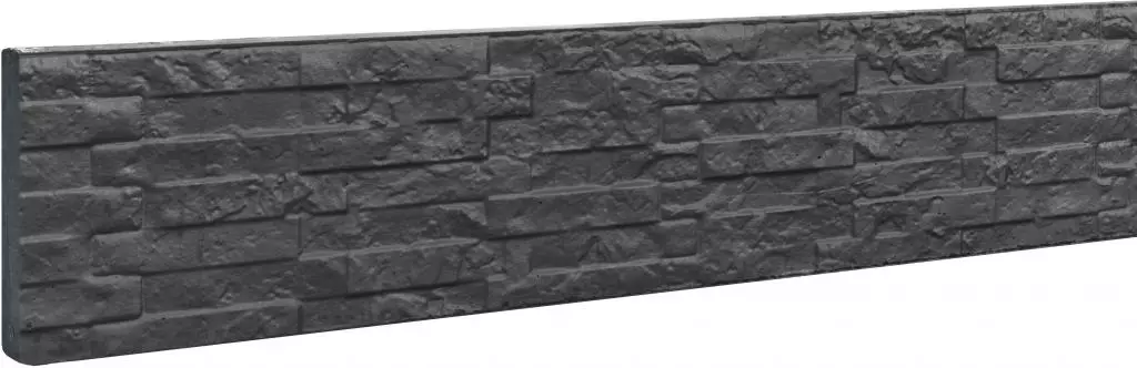 Woodvision betonplaat dubbelzijdig leisteenmotief 3,5x36x184 cm antraciet ongecoat - afbeelding 2