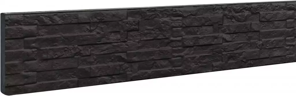 Woodvision betonplaat dubbelzijdig leisteenmotief 3,5x36x184 cm antraciet gecoat