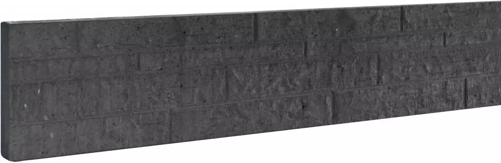 Woodvision betonplaat dubbelzijdig rotsmotief 3,5x36x184 cm antraciet ongecoat - afbeelding 2