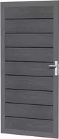 Woodvision composiet deur houtmotief 93x183 cm antraciet
