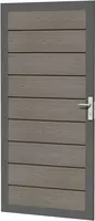 Woodvision composiet deur houtmotief 93x183 cm grijs
