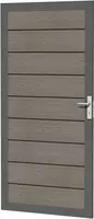 Woodvision composiet deur houtmotief 93x183 cm grijs - afbeelding 2