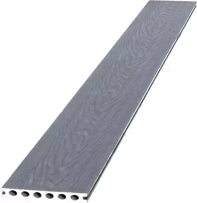 Woodvision composiet vlonderplank / dekdeel co-extrusie 2,3x14,5x420 cm grijs - afbeelding 1