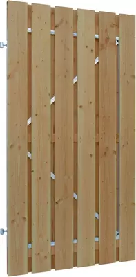 Woodvision douglas geschaafde plankendeur op verstelbaar stalen frame 100x190 cm groen geïmpregneer
