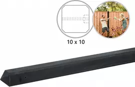 Woodvision eindpaal beton diamantkop 10x10x280 cm antraciet ongecoat kopen?
