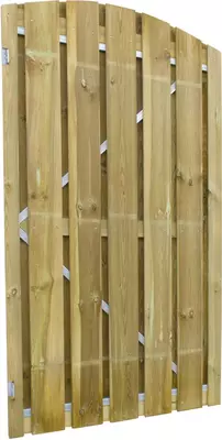 Woodvision grenen geschaafde toogdeur stalen frame 90x179 cm, linksdraaiend geïmpregneerd.
