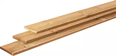 Woodvision grenen plank fijnbezaagd 2x20x400 cm geïmpregneerd - afbeelding 2