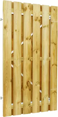 Woodvision grenen plankendeur geschaafd stalen frame 100x180 cm geimpregneerd - afbeelding 1