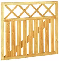 Woodvision grenen poort recht met trellis 100x90 cm geimpregneerd