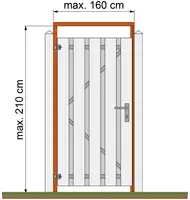 Woodvision hardhouten tuindeurkozijn geschaafd met aanslaglat max 160 cm breed kopen?