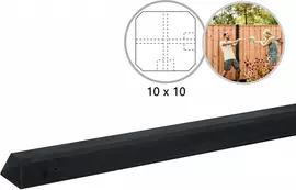 Woodvision hoekpaal beton met diamantkop 10x10x280 cm antraciet gecoat kopen?