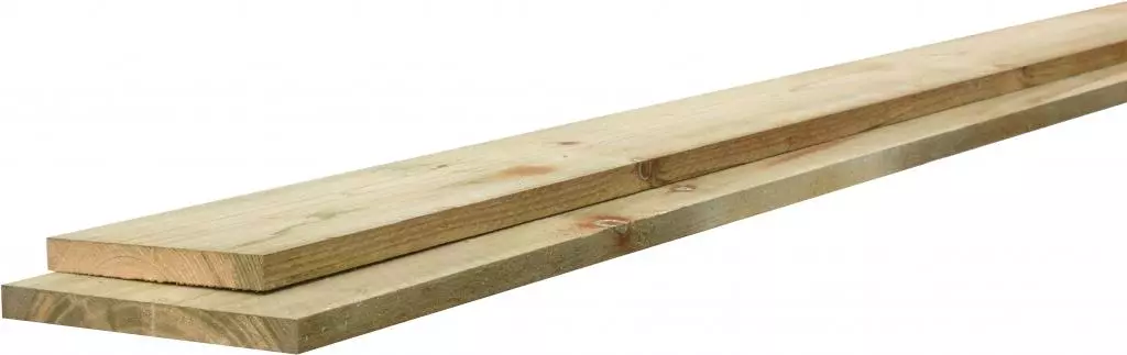 Woodvision vuren plank fijnbezaagd 1.9x14.5x180 cm geïmpregneerd - afbeelding 1