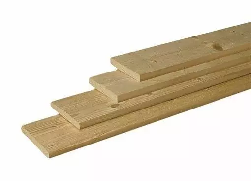 Woodvision vuren plank geschaafd 1.8x14.5x360 cm geïmpregneerd - afbeelding 1